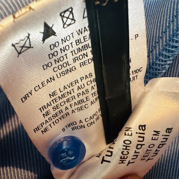 See By Chloe Floral Satin Twill Tie Shirt Dress Blue Parisian US Sz 8 - Picture 11 of 13